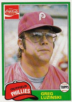 1981 Topps Coca-Cola Philadelphia Phillies #4 Greg Luzinski Front