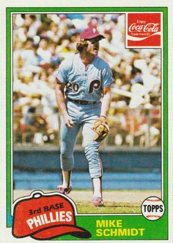 1981 Topps Coca-Cola Philadelphia Phillies #9 Mike Schmidt Front