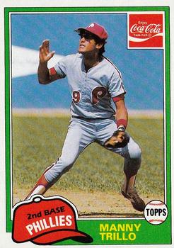 1981 Topps Coca-Cola Philadelphia Phillies #11 Manny Trillo Front