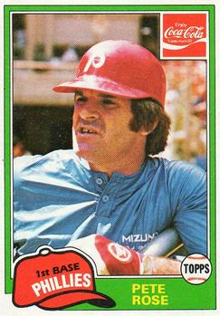 1981 Topps Coca-Cola Philadelphia Phillies #8 Pete Rose Front