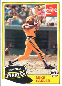 1981 Topps Coca-Cola Pittsburgh Pirates #3 Mike Easler  Front