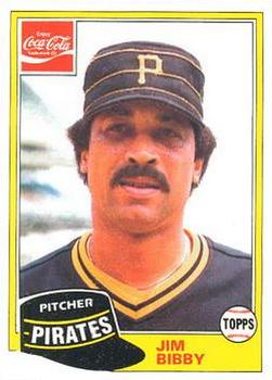 1981 Topps Coca-Cola Pittsburgh Pirates #1 Jim Bibby  Front