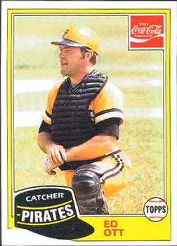 1981 Topps Coca-Cola Pittsburgh Pirates #8 Ed Ott  Front