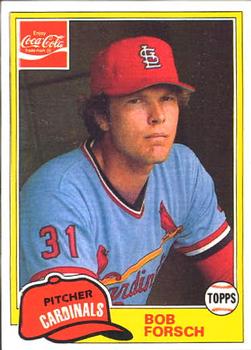1981 Topps Coca-Cola St. Louis Cardinals #1 Bob Forsch  Front