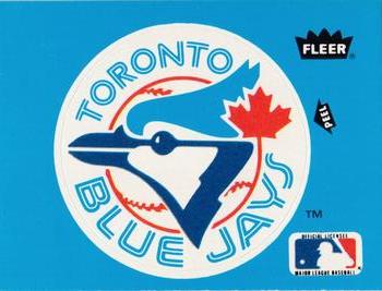 1985 Fleer - Team Stickers Small Print #NNO Toronto Blue Jays Logo Front