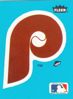1985 Fleer - Team Stickers Small Print #NNO Philadelphia Phillies Logo Front