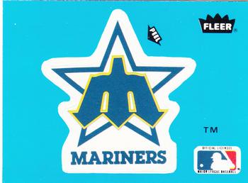 1985 Fleer - Team Stickers Small Print #NNO Seattle Mariners Logo Front