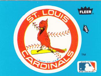 1985 Fleer - Team Stickers Small Print #NNO St. Louis Cardinals Logo Front