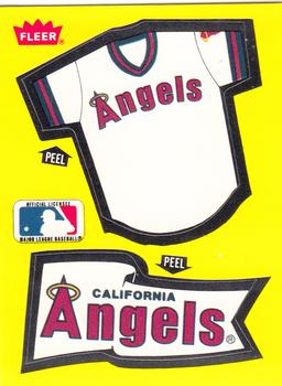 1985 Fleer - Team Stickers Small Print #NNO California Angels Jersey Front