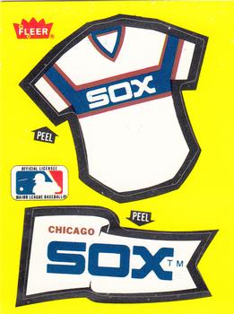 1985 Fleer - Team Stickers Small Print #NNO Chicago White Sox Jersey Front