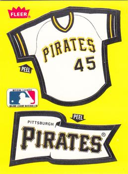1985 Fleer - Team Stickers Small Print #NNO Pittsburgh Pirates Jersey Front