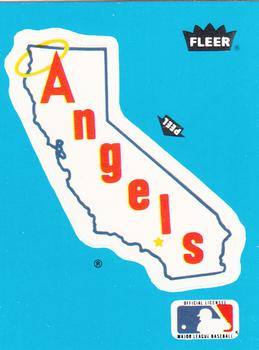 1985 Fleer - Team Stickers Small Print #NNO California Angels Logo Front