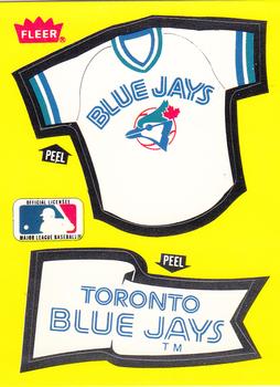 1985 Fleer - Team Stickers Small Print #NNO Toronto Blue Jays Jersey Front