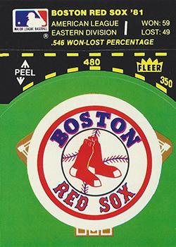 1982 Fleer - Team Stickers #NNO Boston Red Sox Baseball Diamond Front