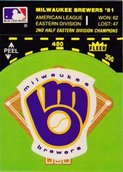 1982 Fleer - Team Stickers #NNO Milwaukee Brewers Baseball Diamond Front