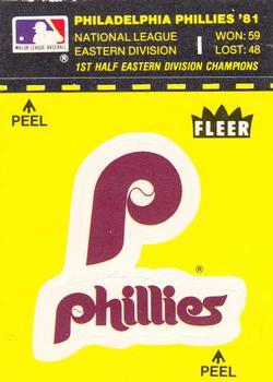 1982 Fleer - Team Stickers #NNO Philadelphia Phillies Logo Front