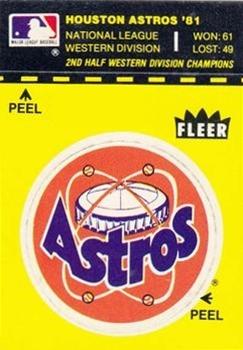 1982 Fleer - Team Stickers #NNO Houston Astros Logo Front