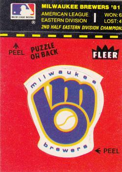 1982 Fleer - Team Stickers #NNO Milwaukee Brewers Logo Front