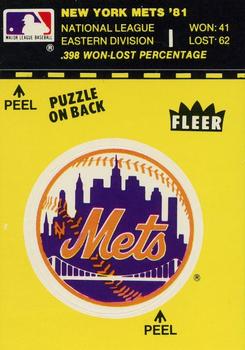 1982 Fleer - Team Stickers #NNO New York Mets Logo Front