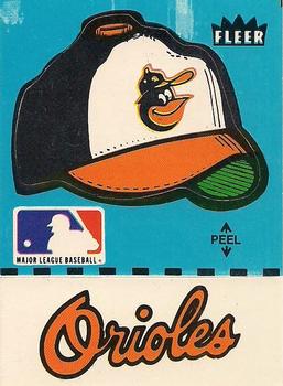 1982 Fleer - Team Stickers #NNO Baltimore Orioles Cap (Blue) Front
