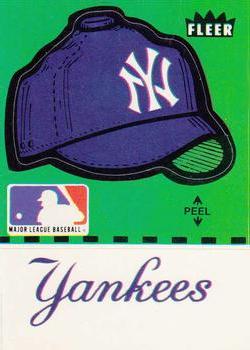 1982 Fleer - Team Stickers #NNO New York Yankees Cap Front