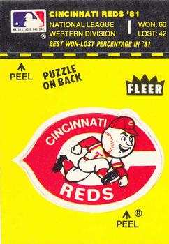 1982 Fleer - Team Stickers #NNO Cincinnati Reds Logo Front