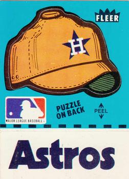 1982 Fleer - Team Stickers #NNO Houston Astros Cap Front