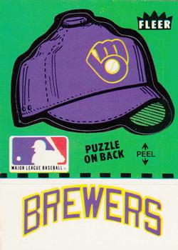 1982 Fleer - Team Stickers #NNO Milwaukee Brewers Cap Front