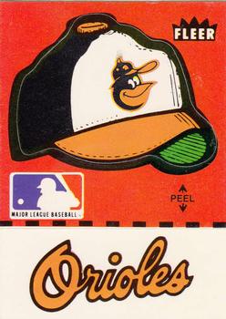 1982 Fleer - Team Stickers #NNO Baltimore Orioles Cap (Red) Front