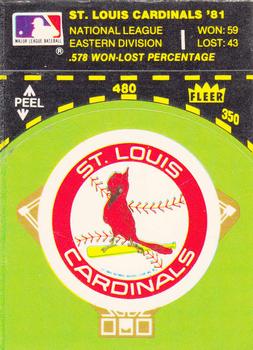 1982 Fleer - Team Stickers #NNO St. Louis Cardinals Baseball Diamond Front