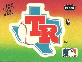 1983 Fleer - Team Stickers #NNO Texas Rangers Logo Front