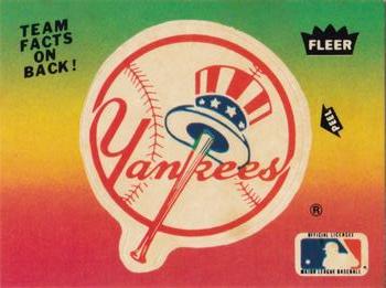 1983 Fleer - Team Stickers #NNO New York Yankees Logo Front