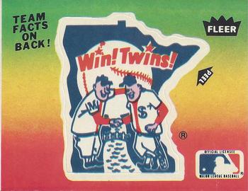 1983 Fleer - Team Stickers #NNO Minnesota Twins Logo Front