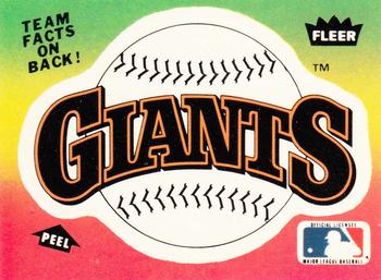 1983 Fleer - Team Stickers #NNO San Francisco Giants Logo Front