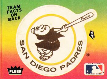 1983 Fleer - Team Stickers #NNO San Diego Padres Logo Front