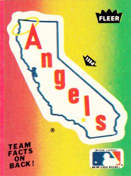 1983 Fleer - Team Stickers #NNO California Angels Logo Front