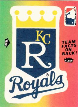 1983 Fleer - Team Stickers #NNO Kansas City Royals Logo Front