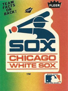 1983 Fleer - Team Stickers #NNO Chicago White Sox Logo Front
