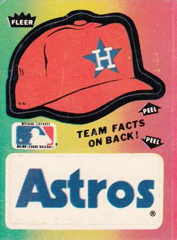 1983 Fleer - Team Stickers #NNO Houston Astros Cap Front