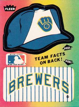 1983 Fleer - Team Stickers #NNO Milwaukee Brewers Cap Front