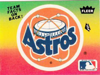 1983 Fleer - Team Stickers #NNO Houston Astros Logo Front