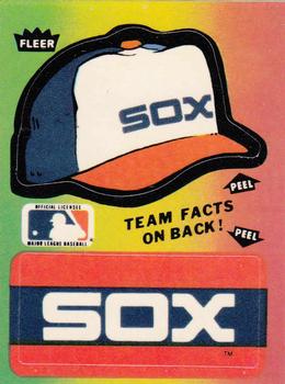 1983 Fleer - Team Stickers #NNO Chicago White Sox Cap Front