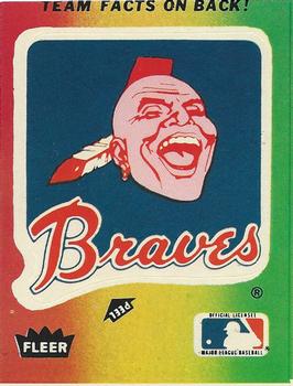 1983 Fleer - Team Stickers #NNO Atlanta Braves Logo Front