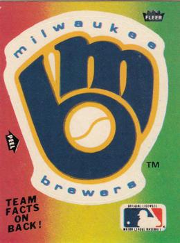 1983 Fleer - Team Stickers #NNO Milwaukee Brewers Logo Front