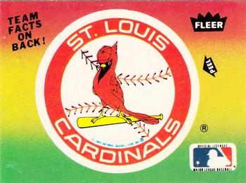 1983 Fleer - Team Stickers #NNO St. Louis Cardinals Logo Front