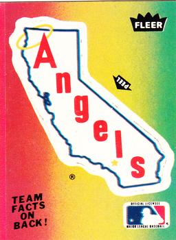 1984 Fleer - Team Stickers #NNO California Angels Logo Front