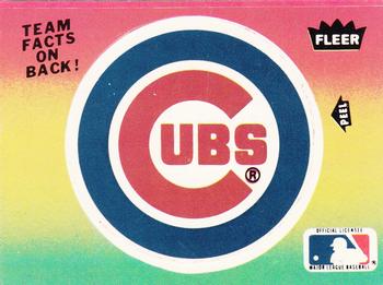 1984 Fleer - Team Stickers #NNO Chicago Cubs Logo Front