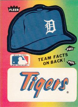 1984 Fleer - Team Stickers #NNO Detroit Tigers Cap Front