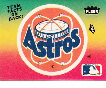 1984 Fleer - Team Stickers #NNO Houston Astros Logo Front