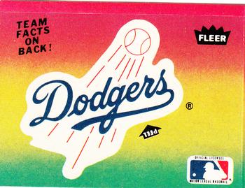 1984 Fleer - Team Stickers #NNO Los Angeles Dodgers Logo Front